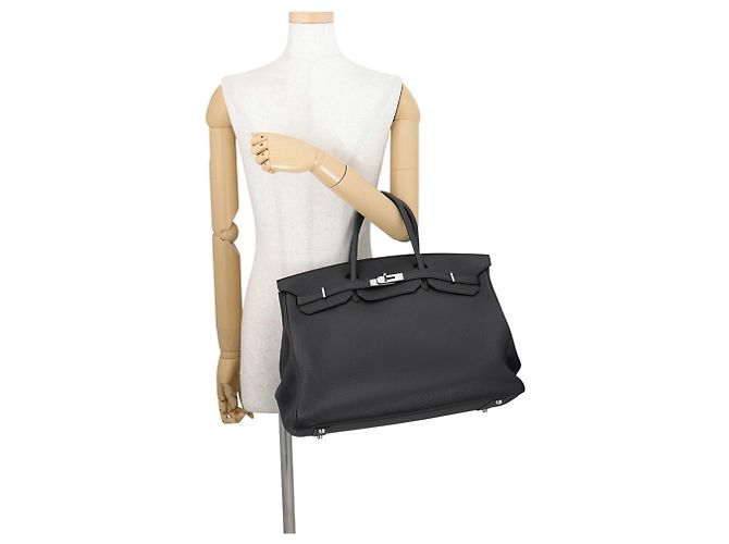 Hermès Borsa Hermes Birkin 40 Black Togo D Stamp - vista 4