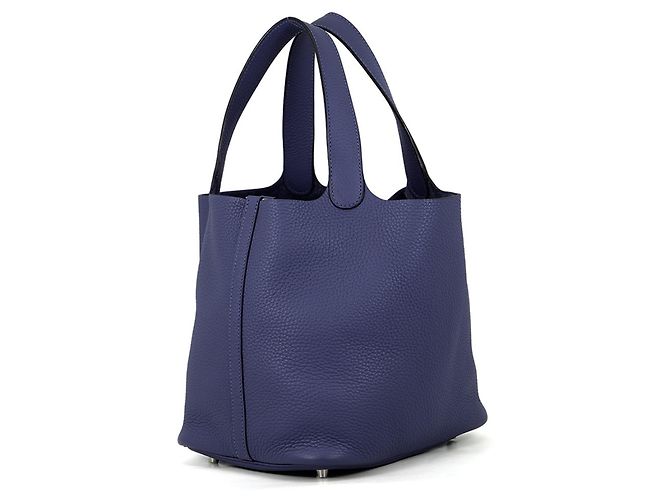 Hermès Borsa Hermes Picotin Lock MM in Bleu Saphir - vista 2
