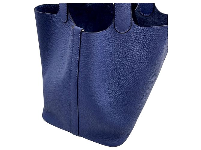 Hermès Borsa Hermes Picotin Lock MM in Bleu Saphir - vista 7