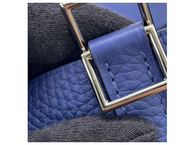 Hermès Borsa Hermes Picotin Lock MM in Bleu Saphir - vista 9