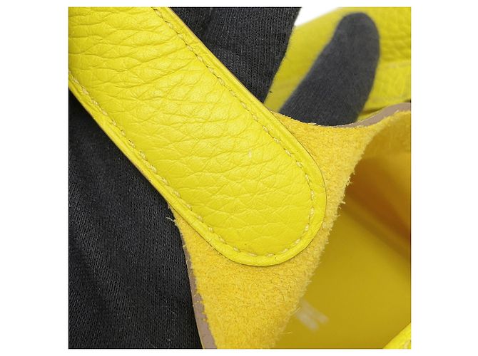 Hermès Borsa a mano Hermes Picotin Lock PM in pelle Lime - vista 12