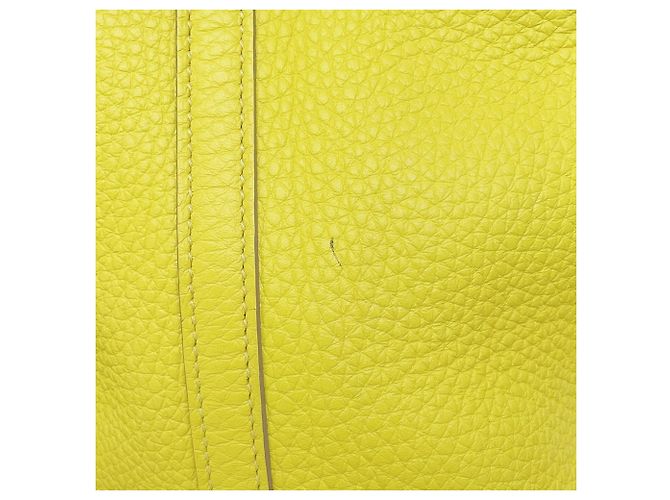 Hermès Borsa a mano Hermes Picotin Lock PM in pelle Lime - vista 8
