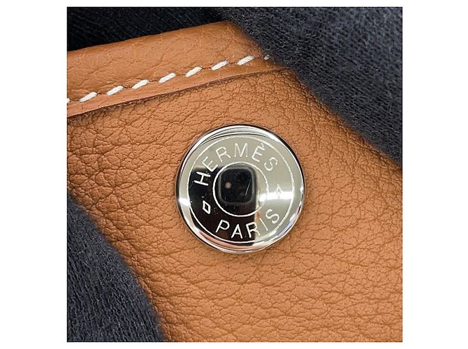 Hermès Borsa Tote Hermes in pelle Negonda Gold - vista 10