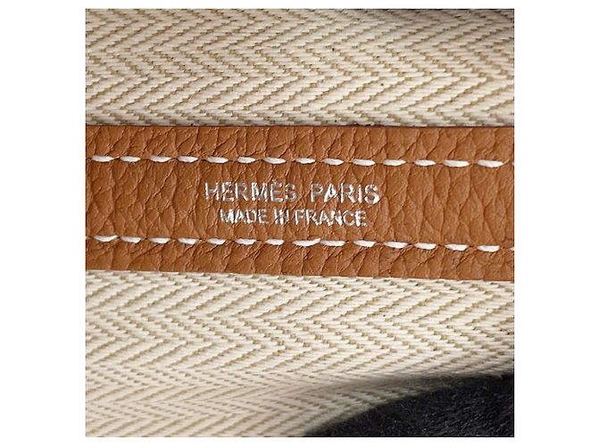Hermès Borsa Tote Hermes in pelle Negonda Gold - vista 13