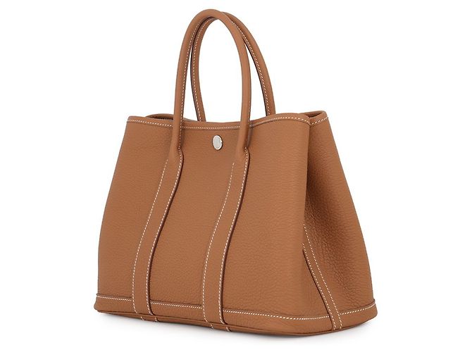Hermès Borsa Tote Hermes in pelle Negonda Gold - vista 2
