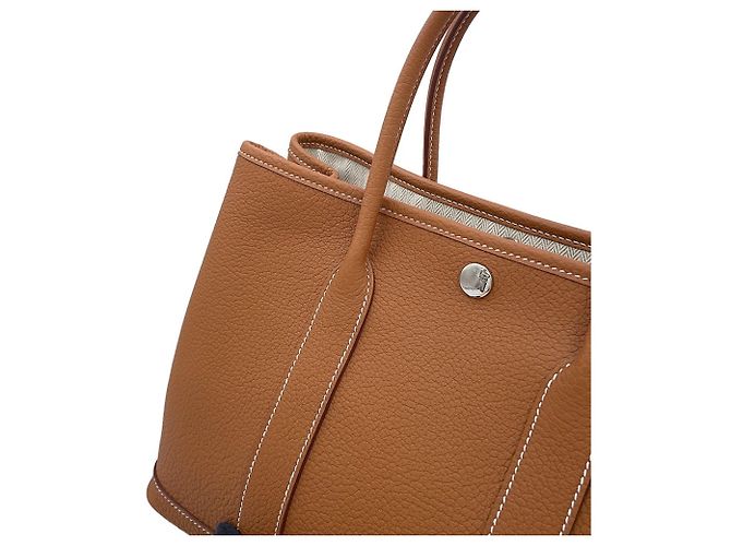 Hermès Borsa Tote Hermes in pelle Negonda Gold - vista 6