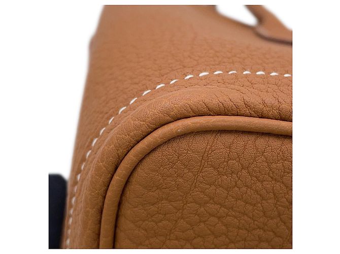 Hermès Borsa Tote Hermes in pelle Negonda Gold - vista 7
