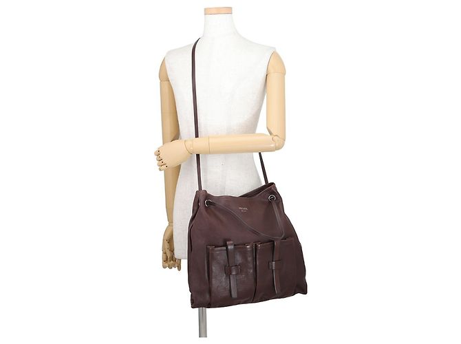 Prada Route Large Lederschultertasche - Ansicht 5