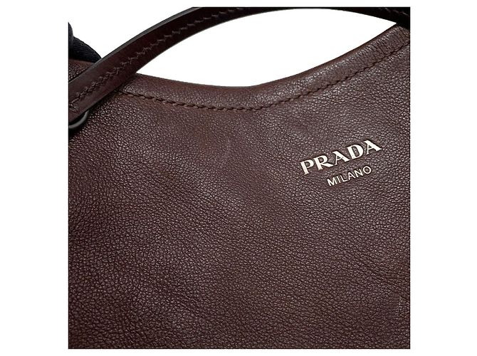 Prada Route Large Lederschultertasche - Ansicht 7