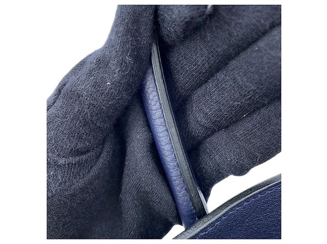 Hermès Borsa Hermes Birkin 30 in pelle Togo Blue Nuit - vista 11
