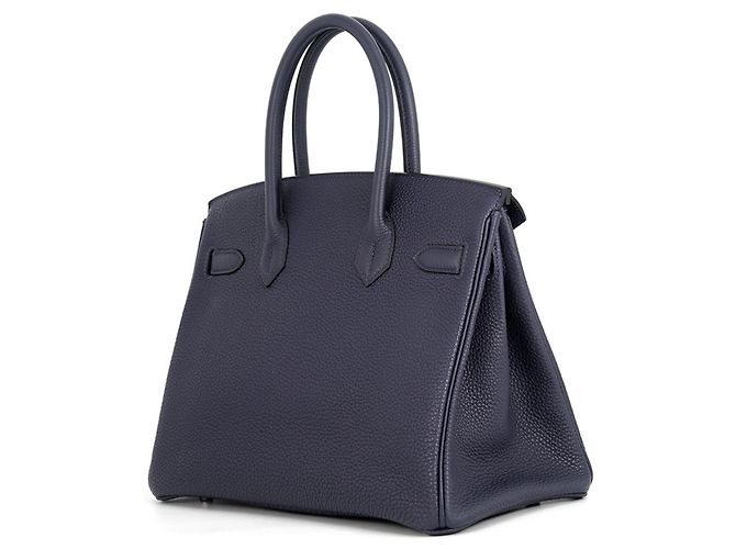 Hermès Borsa Hermes Birkin 30 in pelle Togo Blue Nuit - vista 2