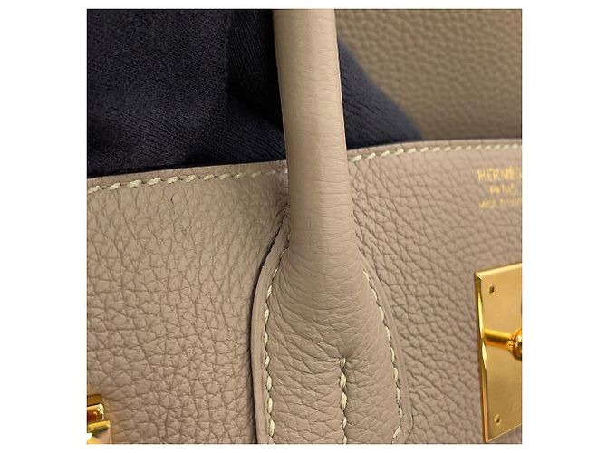 Hermès Borsa Hermes Birkin 30 in Gris Tourterelle - vista 15