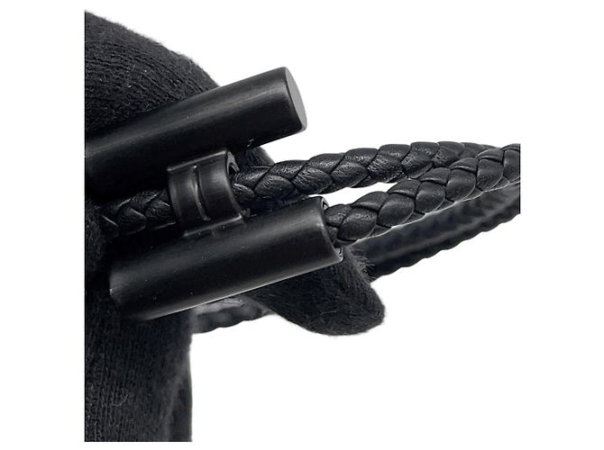 Hermès Bracciale Charm Hermes in pelle Swift nera - vista 5