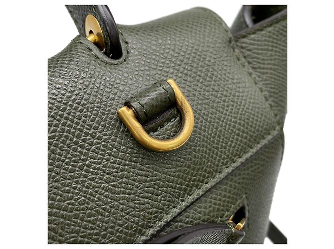 Céline Borsa in pelle verde Celine - vista 13