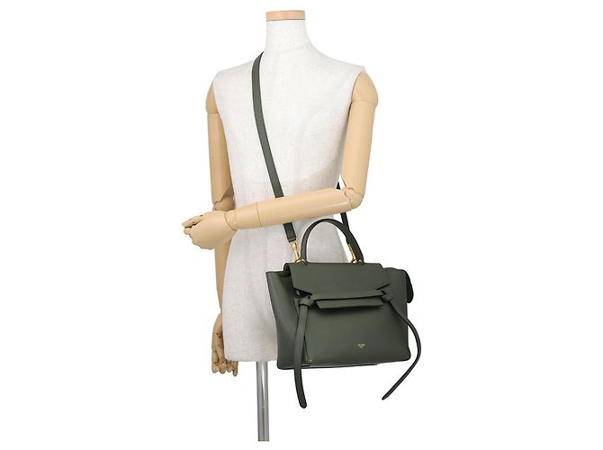 Céline Borsa in pelle verde Celine - vista 5
