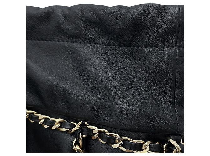Borsa a tracolla con catena Chanel in pelle d'agnello - vista 8