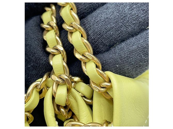 Borsa a mano Chanel 22 Mini Coco Mark in pelle di vitello lucida - vista 12
