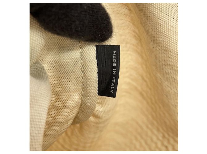 Borsa Tote Miu Miu Ivy in rafia e lino - vista 12