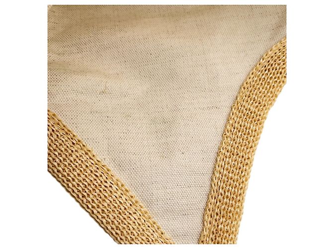 Borsa Tote Miu Miu Ivy in rafia e lino - vista 6