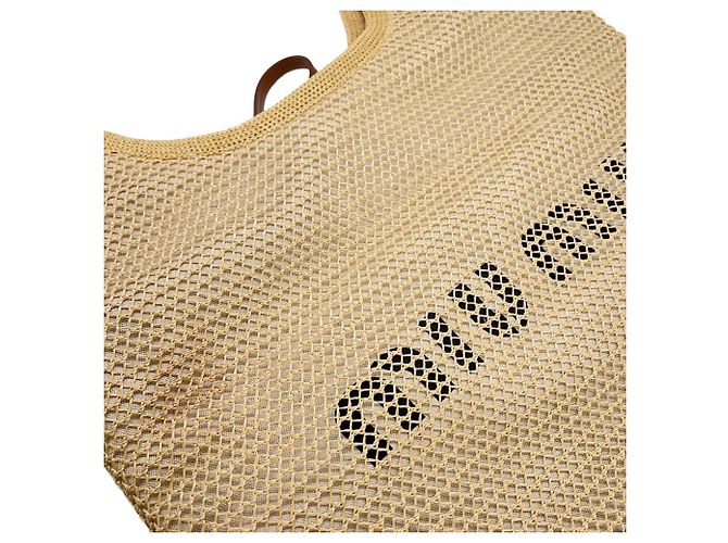 Borsa Tote Miu Miu Ivy in rafia e lino - vista 7