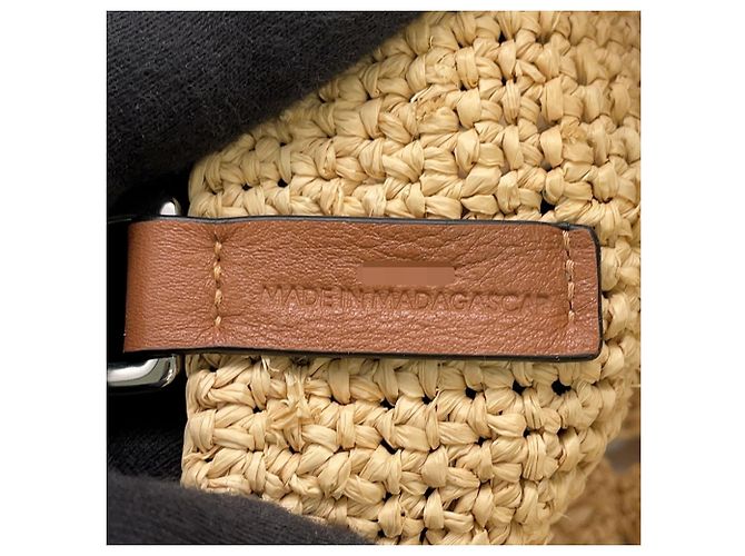 Borsa in rafia beige Loewe - vista 13