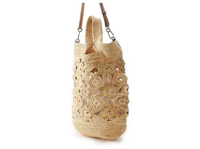 Borsa in rafia beige Loewe - vista 2
