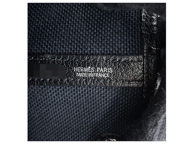 Hermès Borsa Tote Hermes Garden PM in Navy Black - vista 14