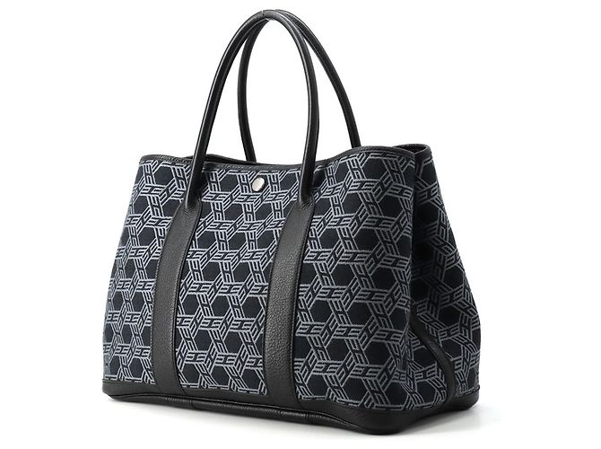 Hermès Borsa Tote Hermes Garden PM in Navy Black - vista 2