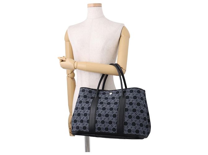 Hermès Borsa Tote Hermes Garden PM in Navy Black - vista 4
