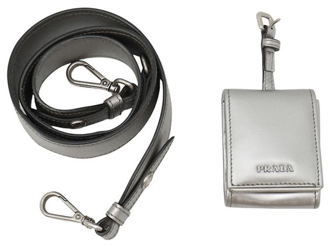 Borsa Prada in pelle argento - vista 19