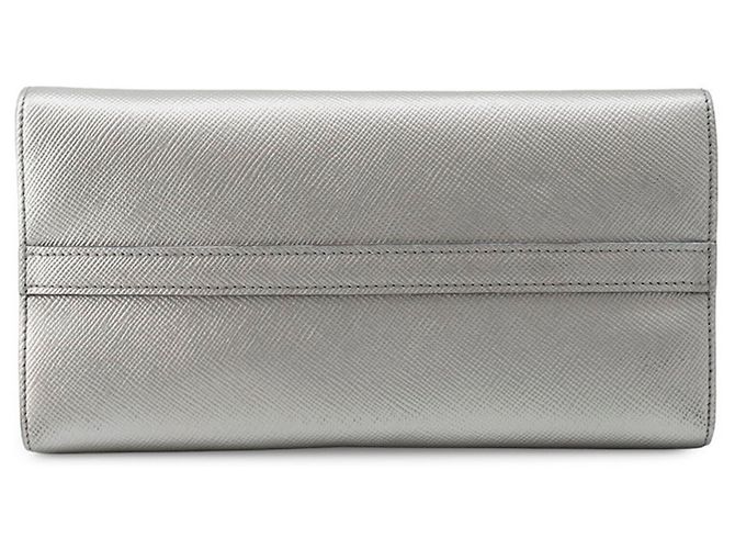 Borsa Prada in pelle argento - vista 3