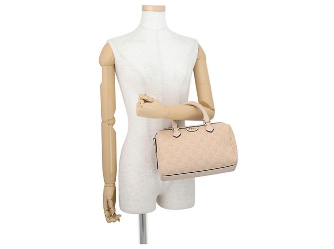 Borsa Boston Media Gucci GG Supreme Ophidia - vista 4