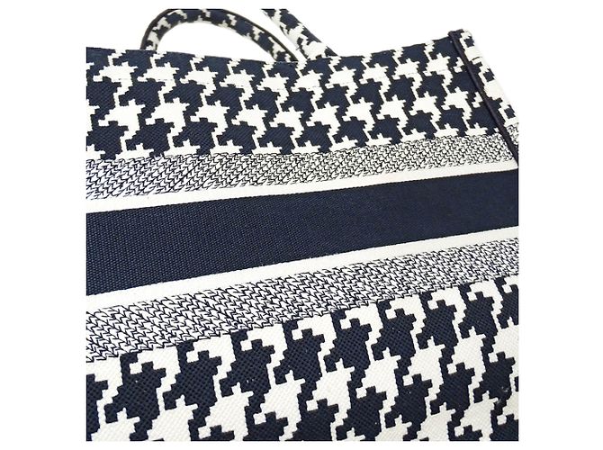 Borsa Tote in Tela Nera e Bianca Christian Dior - vista 12