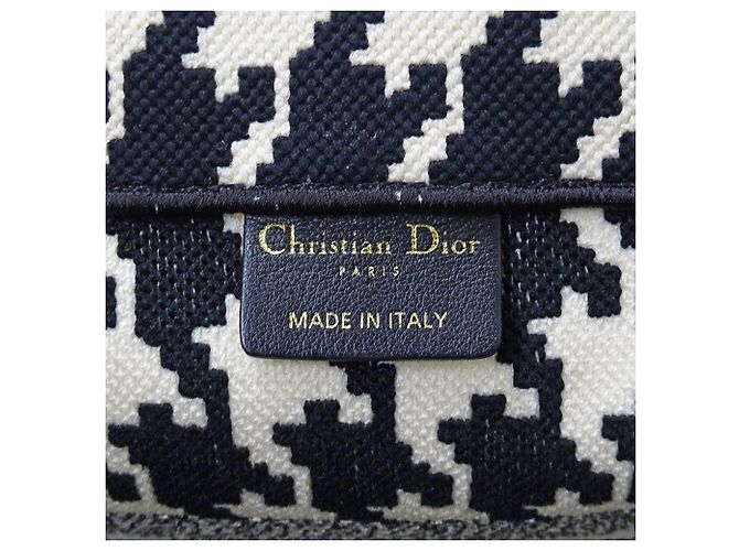 Borsa Tote in Tela Nera e Bianca Christian Dior - vista 6