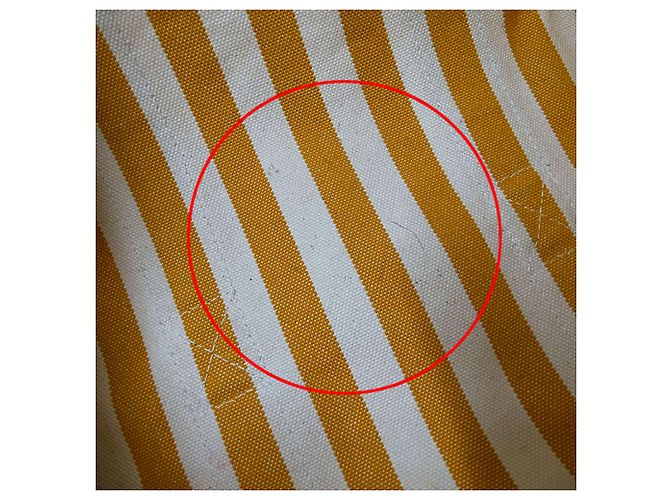 Hermès Borsa Hermes in tela Arancione e Bianco - vista 7