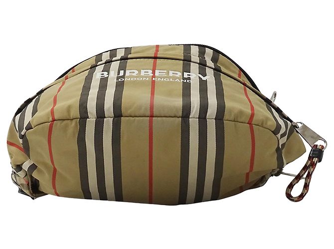 Marsupio e borsa a mano Burberry in nylon beige - vista 3