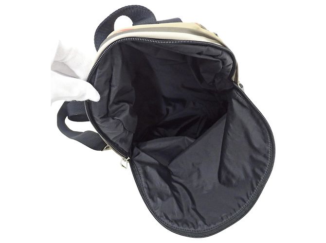 Marsupio e borsa a mano Burberry in nylon beige - vista 5