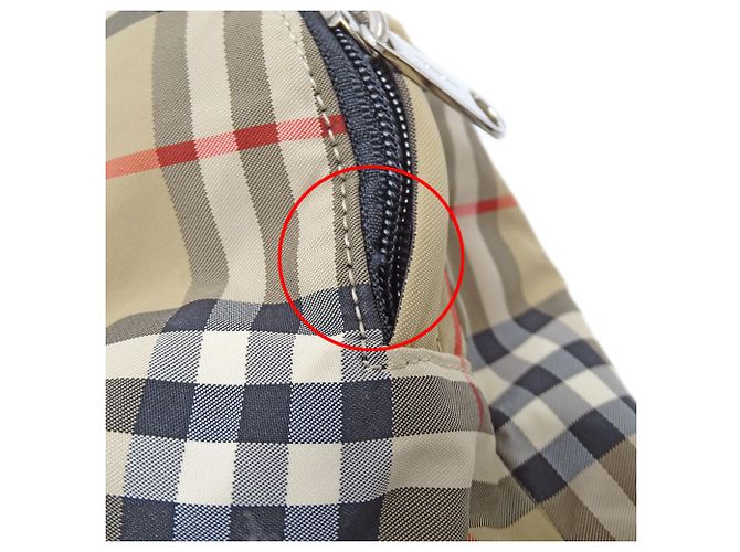 Marsupio e borsa a mano Burberry in nylon beige - vista 7