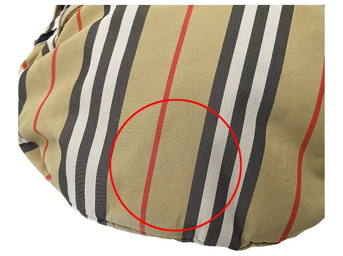 Marsupio e borsa a mano Burberry in nylon beige - vista 9