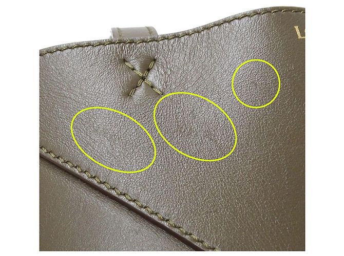 Borsa a mano Loewe in pelle Green Khaki - vista 10