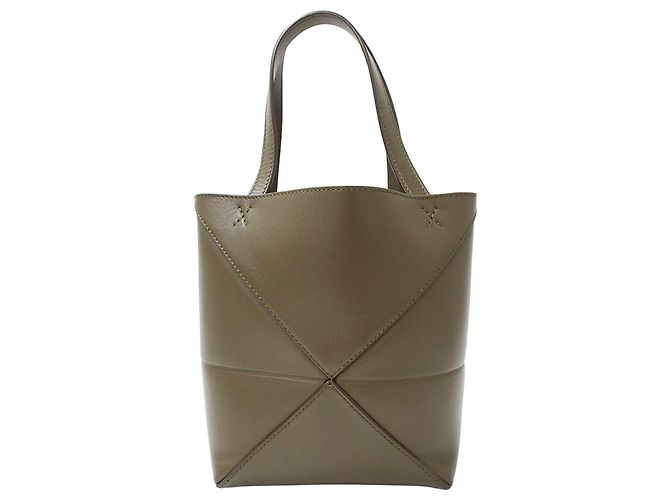 Borsa a mano Loewe in pelle Green Khaki - vista 2
