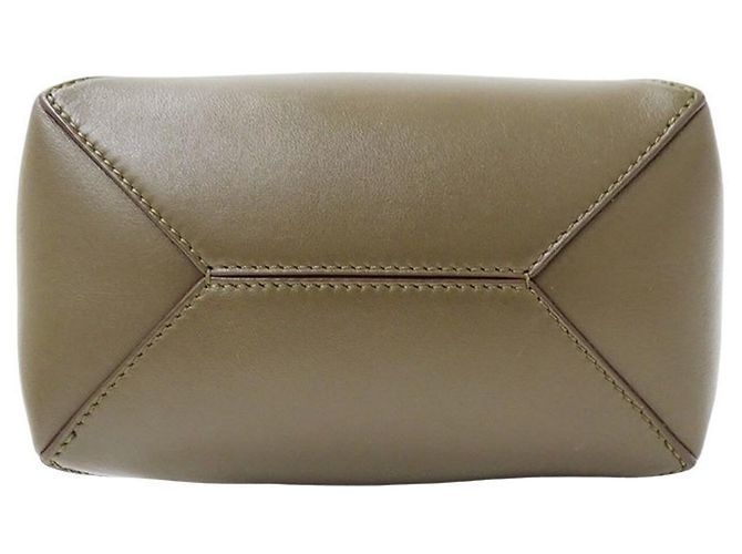 Borsa a mano Loewe in pelle Green Khaki - vista 3