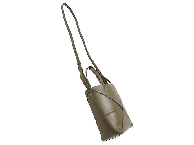 Borsa a mano Loewe in pelle Green Khaki - vista 5