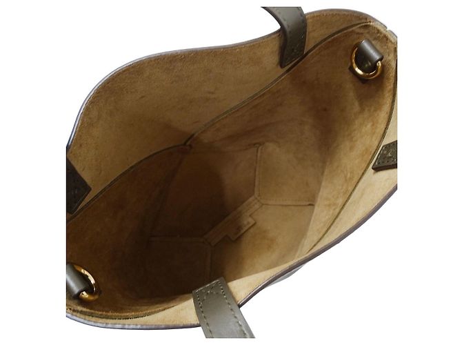 Borsa a mano Loewe in pelle Green Khaki - vista 7