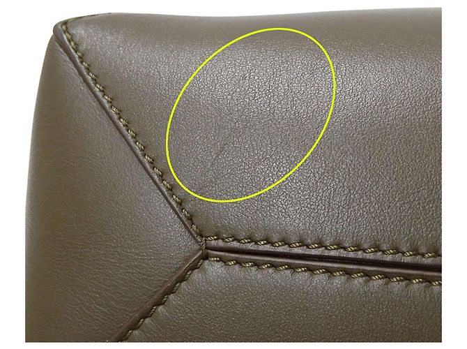 Borsa a mano Loewe in pelle Green Khaki - vista 8