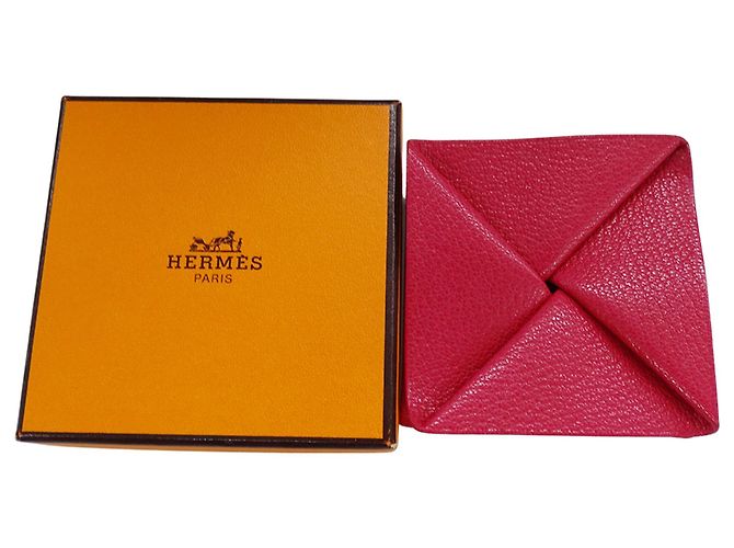 Hermès Monedero Hermes de piel Chevre rosa - vista 9