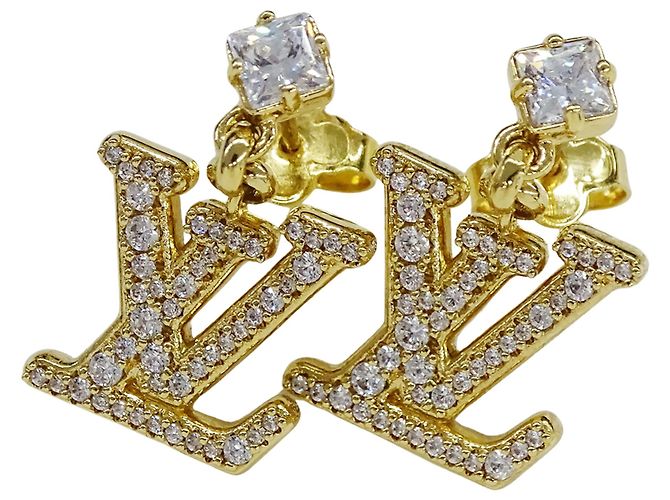 Pendientes de botón Louis Vuitton Gold - vista 2