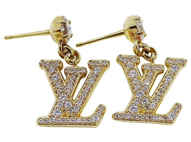 Pendientes de botón Louis Vuitton Gold - vista 9