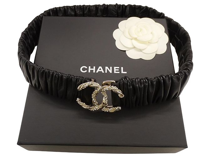 Cintura in pelle d'agnello e metallo per donna Chanel - vista 9