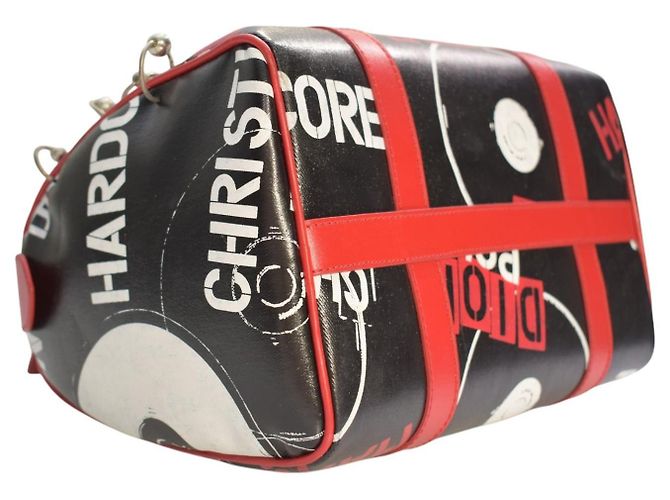 Christian Dior Borsa Boston Hardcore Nera Rossa John Galliano - vista 10